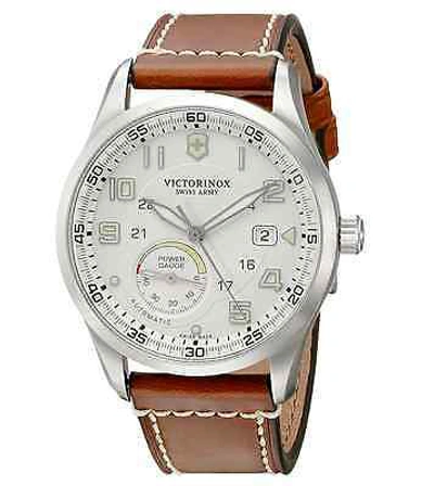 Pre-owned Victorinox Swiss Army Men's 241576 Airboss Automatic Leather Strap Watch