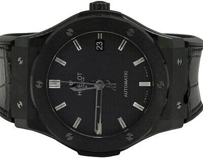 Pre-owned Hublot Mens  Classic Fusion 511.cm.1171.rx 45mm Black Ceramic Automatic Watch
