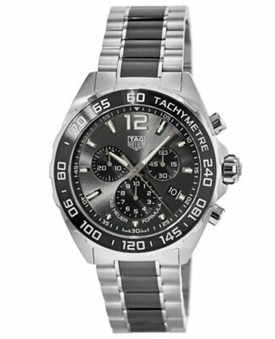 Pre-owned Tag Heuer Formula 1 Quartz Chronograph Grey Men's Watch Caz1011.ba0843