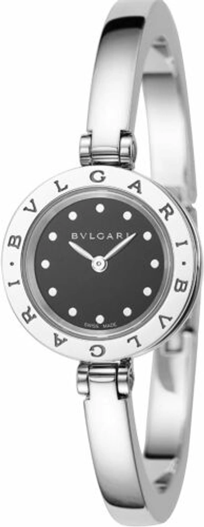 Pre-owned Bvlgari Quartz B-zero1 Black Dial Ladies Watch Stainless Steel Bz23bss.m