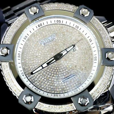 Pre-owned Invicta Shaq Grand Octane 3.4 Ctw Diamond Automatic Steel 63mm Limited Watch