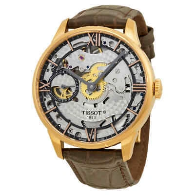 Pre-owned Tissot Chemin Des Tourelles Squelette Men's Watch T0994053641800