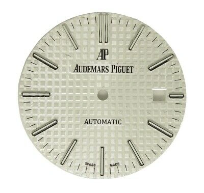 Pre-owned Audemars Piguet Factory Original  White Dial For Royal Oak Steel 41mm Watch