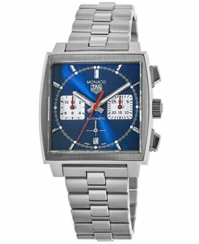 Pre-owned Tag Heuer Monaco Automatic Blue Chronograph Men's Watch Cbl2111.ba0644