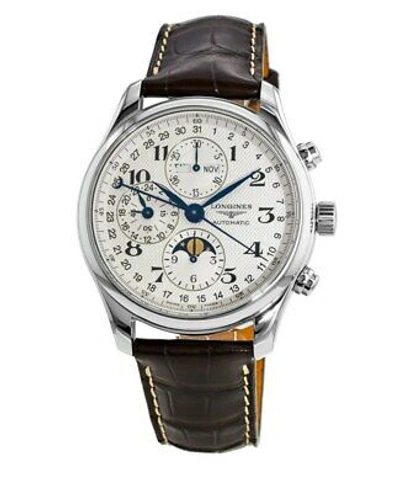 Pre-owned Longines Master Collection Moonphase 42mm Silver Men's Watch L2.773.4.78.3