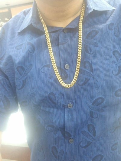 Pre-owned Globalwatches10 Real 10k Miami Cuban Chain Necklace 8mm 20" 22" 24" 26" 28" 30" Yellow Gold