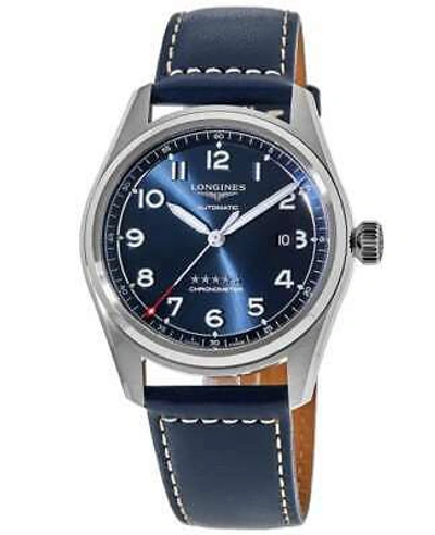 Pre-owned Longines Spirit Blue Dial Leather Strap Men's Watch L3.811.4.93.0