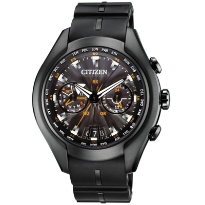 Pre-owned Citizen Eco-drive Watch For Men Satellite Wave-air Titanium Cc1076-02e