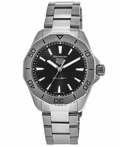 Pre-owned Tag Heuer Aquaracer Quartz Black Dial Steel Men's Watch Wbp1110.ba0627