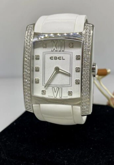 Pre-owned Ebel Brasillia Stainless Steel White Diamond Bezel & Dial Ladies Watch Brand