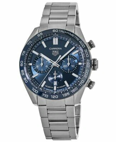 Pre-owned Tag Heuer Carrera Chronograph Automatic Blue Men's Watch Cbn2a1a.ba0643