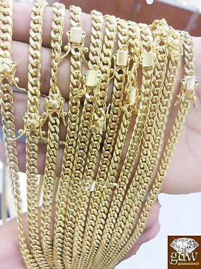 Pre-owned Globalwatches Real Gold Miami Cuban Link Chain 6mm Necklace 30" Box Clasp 10k Yellow Gold