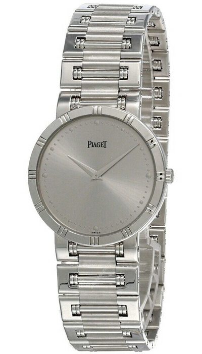 Pre-owned Piaget Dancer 18kt White Gold Round 31mm Quartz Men's Watch G0a03331