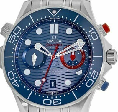 Pre-owned Omega Seamaster Blue 300m America's Cup 44mm 210.30.44.51.03.002