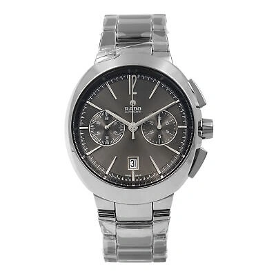 Pre-owned Rado D-star Ceramic Gray Silver Dial Chronograph Automatic Mens Watch R15198102