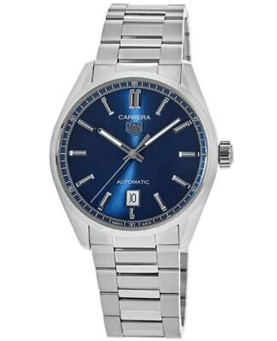 Pre-owned Tag Heuer Carrera Automatic Blue Dial Steel Men's Watch Wbn2112.ba0639