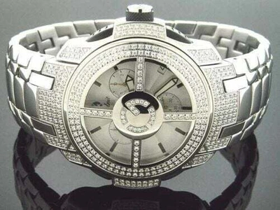 Pre-owned G-unit 50 Cent  Watch Gs26b - 44mm 3.00ct Diamond White Face