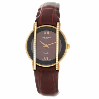 Pre-owned Raymond Weil Ladies'  Othello 12021-gs-00480 18k Gold Diamond Quartz 28mm Watch