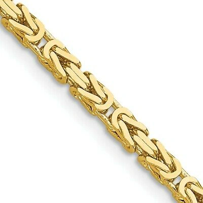 Pre-owned Skyjewelers Real 14kt Yellow Gold 26 Inch 2.5mm Byzantine With Lobster Clasp Chain; 26 Inch