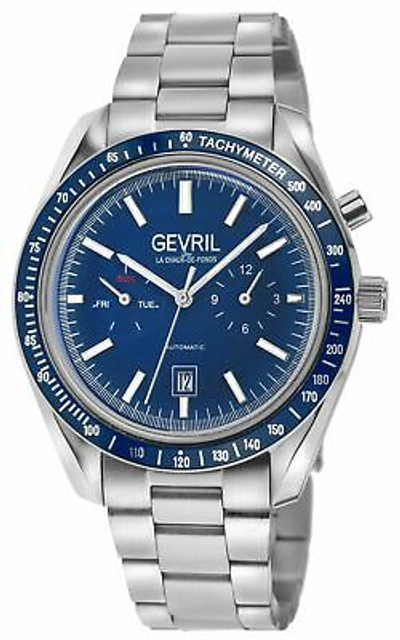 Pre-owned Gevril Men 49001 Lenox Swiss Automatic Multi-function Exhibition Case Back Watch