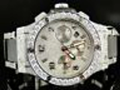 Pre-owned Hublot Mens Brand  Big Bang 44mm Evolution Ceramic Band Diamond Watch 15.95 In Silver