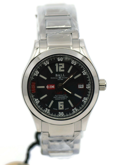 Pre-owned Ball Engineer Master Ii Gmt Stainless Steel Watch Gm1032c-s1aj-bk