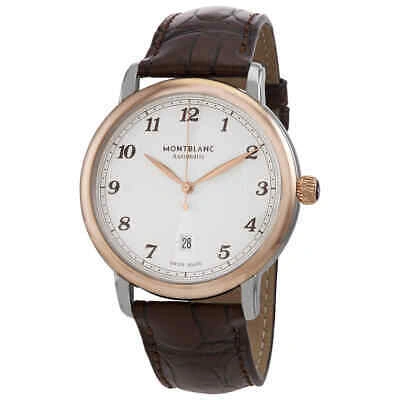 Pre-owned Montblanc Star Legacy Automatic White Enamel Dial Men's Watch 117576