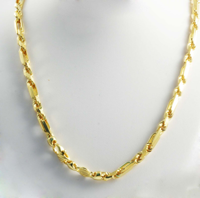 Pre-owned Gd Diamond 111 Gm 14k Solid Yellow Gold Men's Figarope Milano Chain Necklace 28" 6.5 Mm