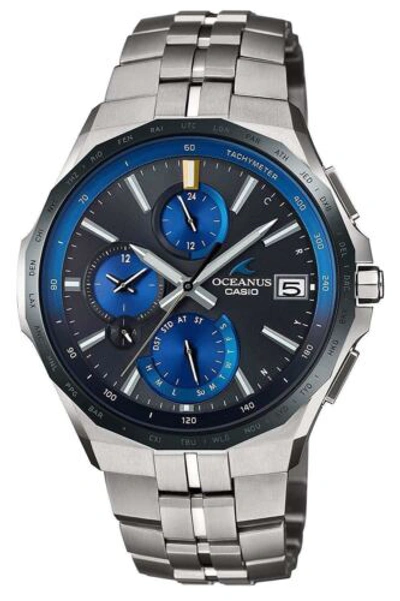 Pre-owned Casio Oceanus Manta Ocw-s5000e-1ajf Solar Radio Men's Watch Mobile Link 2019