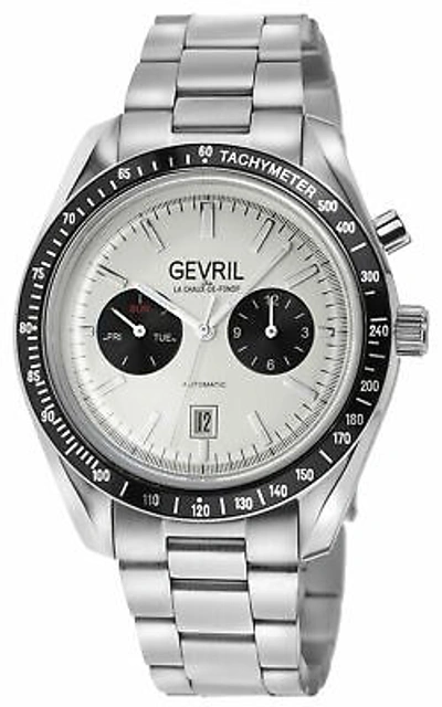 Pre-owned Gevril Men 49004 Lenox Swiss Automatic Multi-function Exhibition Case Back Watch