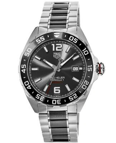 Pre-owned Tag Heuer Formula 1 Automatic 43mm Anthracite Men's Watch Waz2011.ba0843