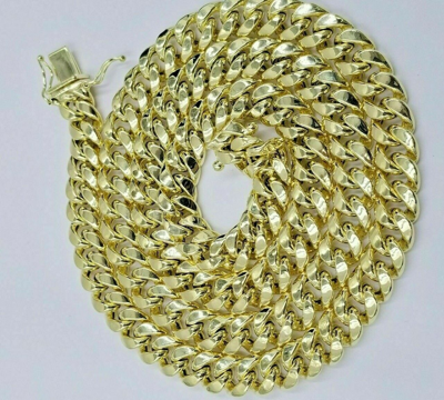 Pre-owned My Elite Jeweler 14k Gold Miami Cuban Link Chain 8mm 28" Box Clasp Mens Real 14kt Real Gold Sale In Yellow
