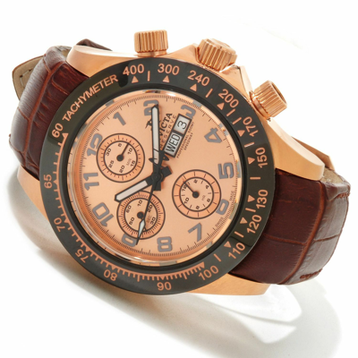 Pre-owned Invicta Mens  10942 Speedway Elegant Automatic Swiss Valjoux 7750 Brown Watch