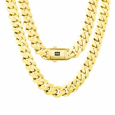 Pre-owned Nuragold 10k Yellow Gold Royal Monaco Miami Cuban Link 15mm Chain Mens Curb Necklace 22"