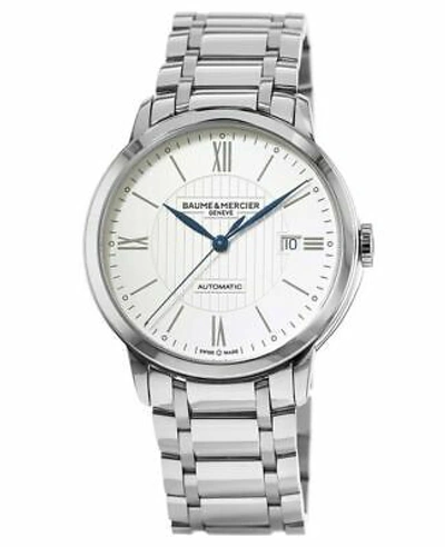 Pre-owned Baume Et Mercier Baume & Mercier Classima Automatic Silver Dial Steel Men's Watch 10215