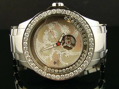 Pre-owned Aqua Master Jojo Joe Rodeo Vs Big Diamond Watch 7.50 Ct In Rosy Brown