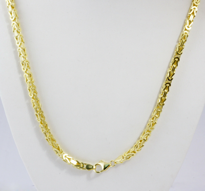 Pre-owned Gd Diamond 111 Gram 14k Solid Yellow Gold Men's Women's Byzantine Chain Necklace 26" 5 Mm In No Stone