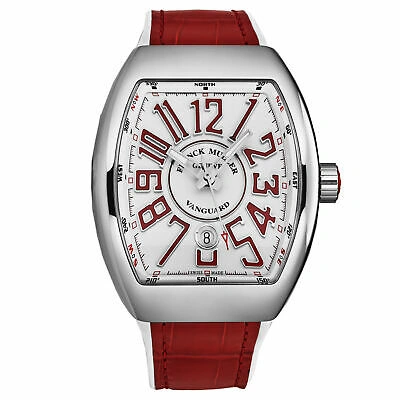 Pre-owned Franck Muller Men's 'vanguard' White Dial White Automatic Watch 45scwhtwhtred-1