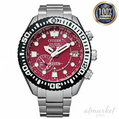 Pre-owned Citizen Promaster Watch Cc5005-68z Men's Silver Red Diver Analog Round Face