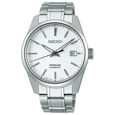 Pre-owned Seiko Presage Sarx075 Prestige Line Metal Band White Sharp Edged Series