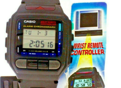 Pre-owned Casio Vintage  Rare Remote Control Cmd30b-1t Resin Band 1173mod Wrist Watch