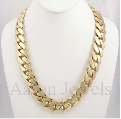 Pre-owned Handmade Mens  24mm X 24" Cuban Link Miami Chain 800gms Real 925 Sterling Silver In No Stone