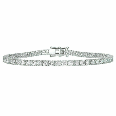 Pre-owned Morris 2.00 Carat Natural Diamond Tennis Bracelet G-h Si 14k White Gold 7'' 84 Stones In White/colorless