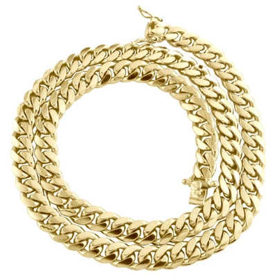 Pre-owned Jfl Diamonds & Timepieces 10k Yellow Gold 6mm Solid Miami Cuban Link Chain Box Clasp Necklace 22-30 Inch