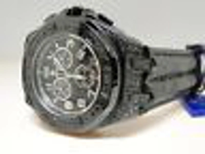 Pre-owned Aqua Master Mens  Jojo Joe Rodeo Real Black Diamond Watch 226 8.5 Ct Swiss In Dim Gray