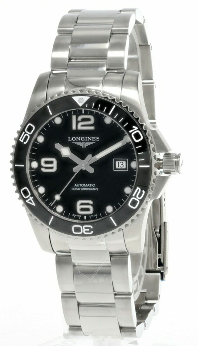 Pre-owned Longines Hydro Conquest Auto 41mm Black Dial Men's Watch L3.781.4.56.6