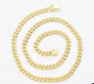 Pre-owned Bayam 6.5mm Mens Miami Cuban Royal Link Chain Necklace Box Clasp Real 10k Yellow Gold In 20"