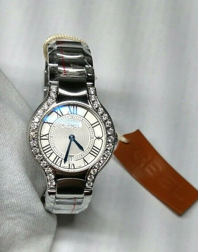 Pre-owned Ebel Women's Beluga Diamond Stainless Steel Roman Watch 30mm