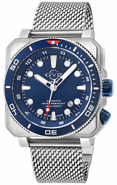 Pre-owned Gv2 By Gevril Men's 4542b Xo Submarine Swiss Automatic Sellita Sw200 Steel Watch