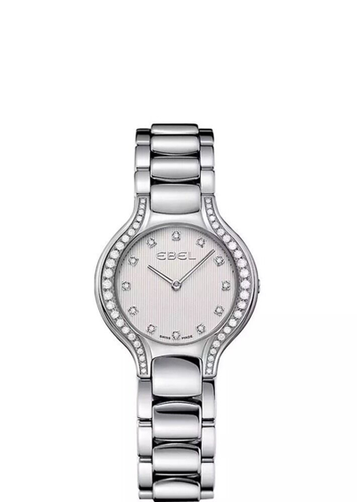 Pre-owned Ebel Beluga Stainless Steel & Diamond Ladies Watch 9003n18/691050 1215868